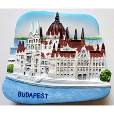 Imagem de WitnyStore Tiny The Parliament Building Budapeste Hungria Europa Central Atrações Turísticas Resina Imã de Geladeira Viajante Lembrança Presente Lembrança 3D Ímãs de Geladeira