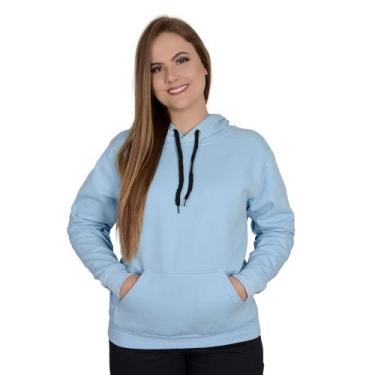 Imagem de Moletom Feminino Peluciado Com Capuz - Methodic, Azul claro, M