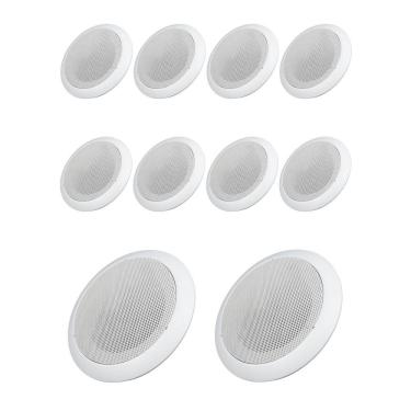 Imagem de Kit 10 Base Arandela de Teto Plastico Fiamon Para Alto Falante 6" Gesso