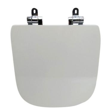 Imagem de Assento Sanitário Poliéster Para Louça Debba Square-classic (roca) Slow Close Cromado Branco