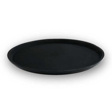Imagem de Bandeja Redonda Antiderrapante 40,5 Cm Preta Arienzo - Brinox