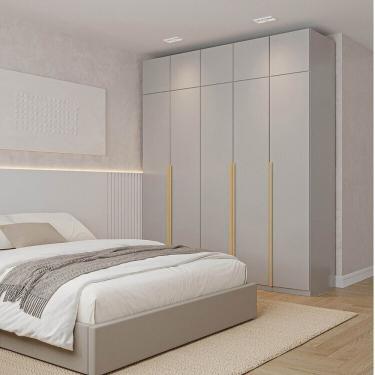 Imagem de Guarda Roupa Modulado 6 Peças 12 Portas Jade Cabecasa Cinza Urbano