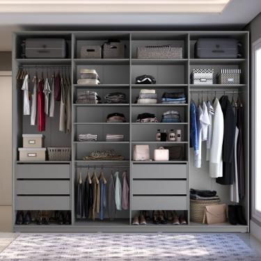 Imagem de Closet Casal 100% Mdf Bp 4 Vaos 6 Gavetas Sion Urbi