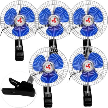 Imagem de Kit 5 Mini Ventilador Veicular Carro Caminhão ônibus De 15cm