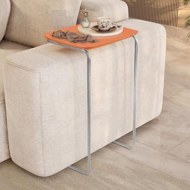 Imagem de Mesa Lateral Ultraflex - Lf 5011 68x40x33 Cm Coral-cromado