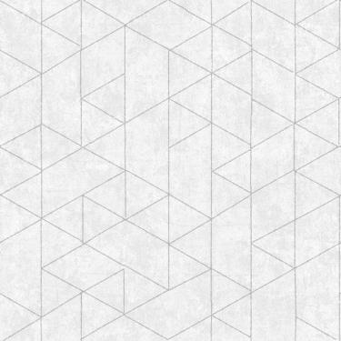 Imagem de Papel De Parede Bobinex Essencial Geométrico Branco 4337