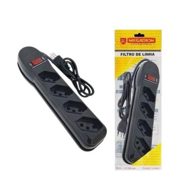 Imagem de Filtro De Linha Megacabos 4 Tomadas 3p Preto