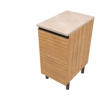 Imagem de Balcão Bartira Cristal Em Mdp Para Temperos Com 2 Gavetas Lâmina Mel