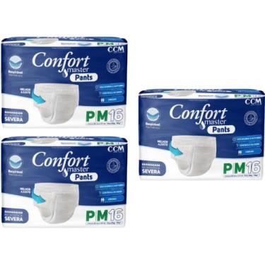 Imagem de Kit 3 Pacotes Fralda Descartavel Geriatrica Adulto Confort Master Pant