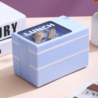 Imagem de Marmita - Lancheira - Lunch Box Modelo Japonês Bentô - AZUL - 900ml - 