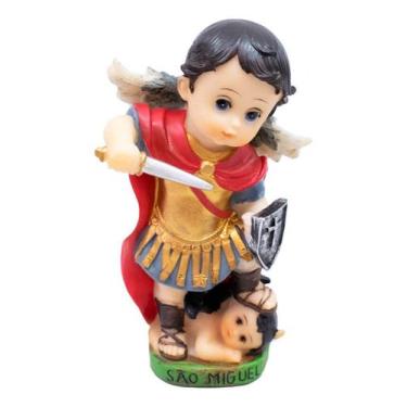 Imagem de Imagem Enfeite Resina Arcanjo São Miguel Infantil - 13cm - Tasco