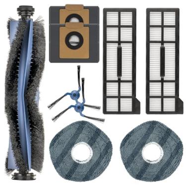 Imagem de Peças de reposição para Eufy X10 Pro Omni Robotic Kit de acessórios para aspirador de pó, 1 escova de rolo, 2 filtros HEPA, 2 sacos de pó, 2 escovas laterais, 2 almofadas de esfregão