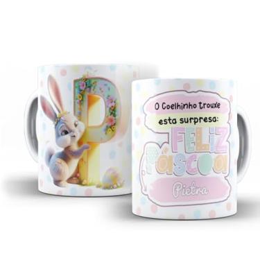 Imagem de Caneca branca ALFABETO PÁSCOA (P)