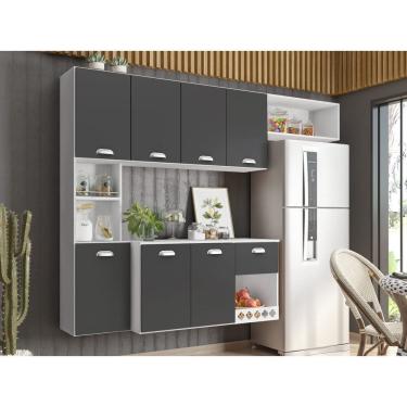 Imagem de Kit Armário De Cozinha Mila Aéreo Com 7 Portas E 1 Gaveta