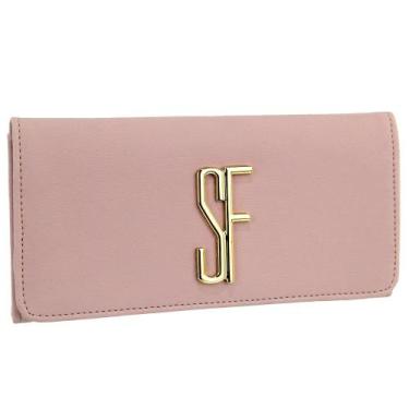 Imagem de Carteira feminina porta documentos com metal sf - Fierre, Rosa