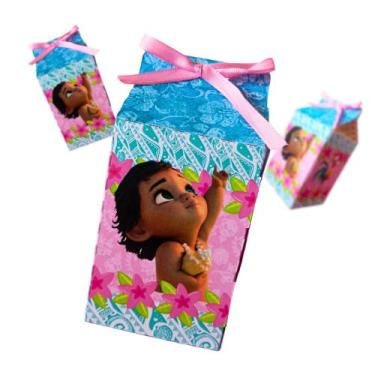 Imagem de Kit 20 Caixinhas Milk Lembrancinhas Moana Baby Kid Personalização Para