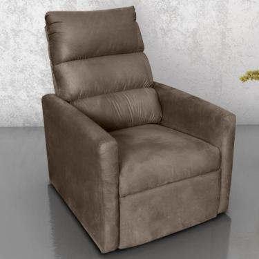 Imagem de Poltrona Reclinável do Papai Neiva Suede Marrom - CASA H