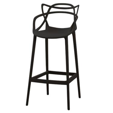 Imagem de Banqueta Alta Solna Master Aviv Allegra Or Design 108 Cm (altura) Polipropileno Cor Preto