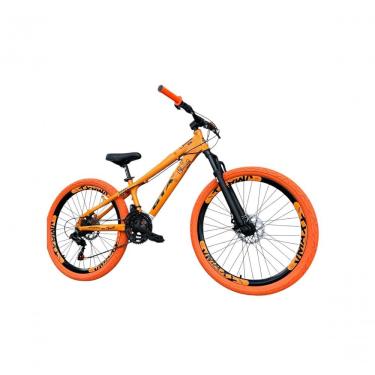 Imagem de Bicicleta 26 Gta Rebel Freeride Dh Cor Laranja 21v Freio A Disco Aros Vmaxx Pneu Flame Laranja
