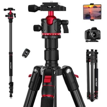 Imagem de MACTREM 67" Camera Tripod, DSLR Tripod Heavy Duty for Travel, 360 ° Ball Head Professional Aluminum Tripod & Monopod with Carry Bag Compatible with Canon Nikon Binoculars Laser Telescope, 22lb Load