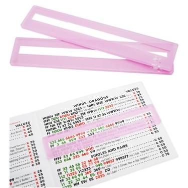 Imagem de QANIUOS Mahjong Line Finder, 2 Pack Mahjong Rules Reader, Acrylic Card Rules Helper for Mahjong Players Accessories and Gifts(Pink*2)