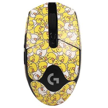 Imagem de NOUKAJU Fita adesiva para mouse com cobertura total para mouse Logitech G305 Lightspeed sem fio, fita antiderrapante para mouse, kit de atualização de mouse profissional pré-cortado resistente ao suor