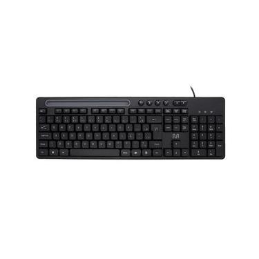 Imagem de Teclado Com Fio Conexão USB Teclas Multimídia Slot P/ Tablet Até 10 Preto Multi (Multilaser) - TC262 TC262