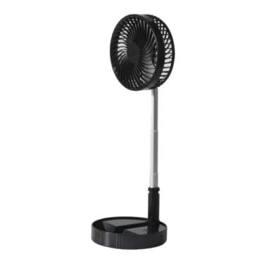 Imagem de Ventilador Portátil Silencioso Dobrável 7200mah Retrátil (Até 1 Metro Ajustável) Cor: PRETO