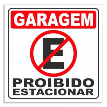 Imagem de Placa Garagem Proibido Estacionar Grande 50x50cm Guincho