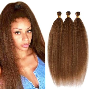 Imagem de Hair Weave ZevPiul Dark Brown P4/30 Highlight Kinky Straight