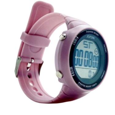 Imagem de Relógio Feminino Digital Redondo A Prova D'água - Xufeng, Rosa