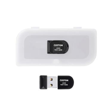 Imagem de Pen drive USB personalizado, pacote com 100 mini pen drives personalizados USB 2.0 pen drive, ideal para presentes corporativos, eventos de negócios e brindes promocionais (2 GB, com caixa de plástico
