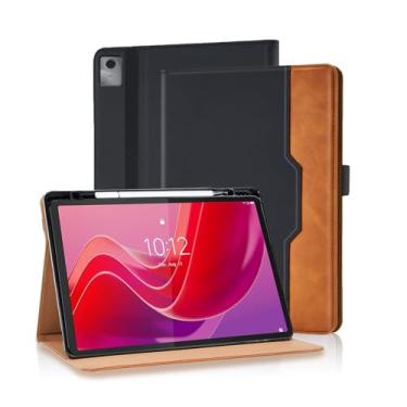 Imagem de Varohix Capa para Lenovo Tab M11 11 polegadas 2024 capa (modelo: TB330FU), suporte de visualização multiângulo com alça de mão, capa M11, preta