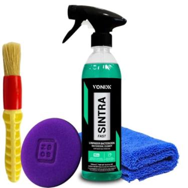 Imagem de Vonixx Kit de Limpeza Automotiva, Sintra Fast 500ml, Pano Detailer, Aplicador, Pincel