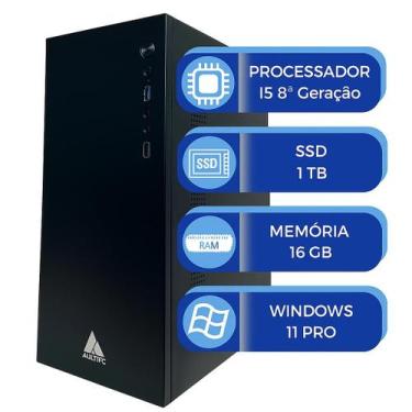 Imagem de Pc completo i5 8 geracao, 16GB DDR4, SSD 1TB, monitor LED 20 windows 1
