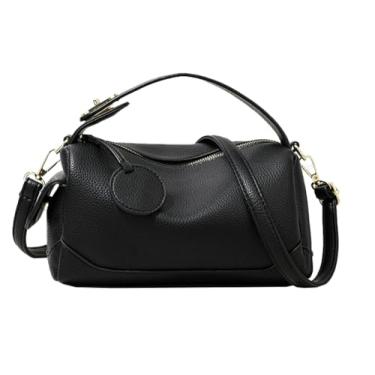 Imagem de Jusavie Bolsa feminina Boston 2025 primavera moderna bolsa de travesseiro despojada bolsa de ombro bolsa transversal bolsa bolsa de compras trabalho viagem, Preto, Medium