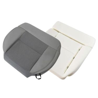 Imagem de NLQR Capa de assento de substituição do lado do motorista dianteiro e almofada de espuma compatível com Ford F150 2004 2005 2006, cinza de pederneira de tecido #PE ou NE