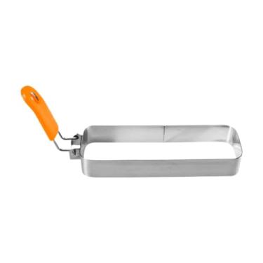 Imagem de ＫＬＫＣＭＳ Anel de ovo para chapa retangular, fogão de hotel, acessórios para grelha doméstica, loja de sobremesas interna, utensílios de cozinha, fabricante de, Laranja