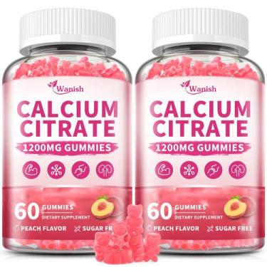 Imagem de (Pacote com 2) Gomas de citrato de cálcio 1200 mg para mulheres e home