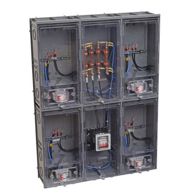 Imagem de Caixa Montada para 4 Medidores Padrão - 3091/MB4 - STRAHL