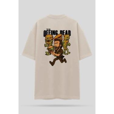 Imagem de Camiseta Oversized Shatark The Walking Dead - Off White-Masculino
