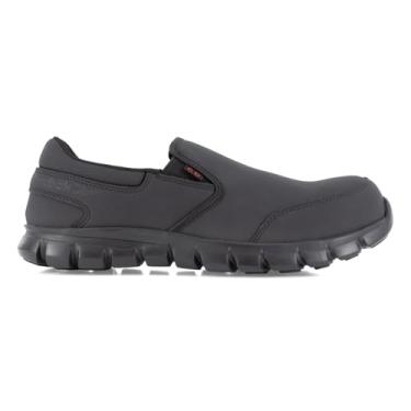 Imagem de Reebok Tênis esportivo feminino de couro preto Sublite Cushion, Preto, 8 Wide