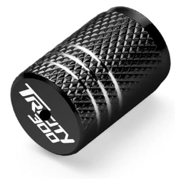 Imagem de Tampas herméticas de válvula de pneu de roda CNC para motocicleta compatíveis com Y&AMAHA TRICITY 300/125 2014-2021 (preto)