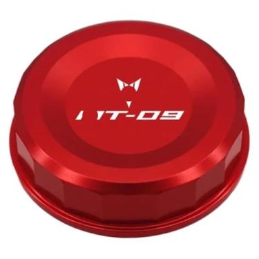 Imagem de Acessórios de motocicleta compatíveis com MT09 MT 09 MT-09 SP 2020-2021 2022 2023 CNC Tampa da tampa do reservatório de fluido de freio dianteiro de alumínio (MT09 vermelho)