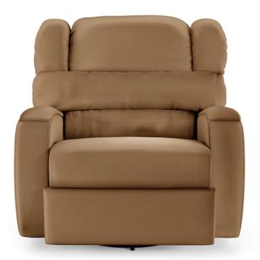 Imagem de Poltrona do Papai Sala de Cinema Reclinável Manchester Glider Manual Giratória PU Caramelo G23
