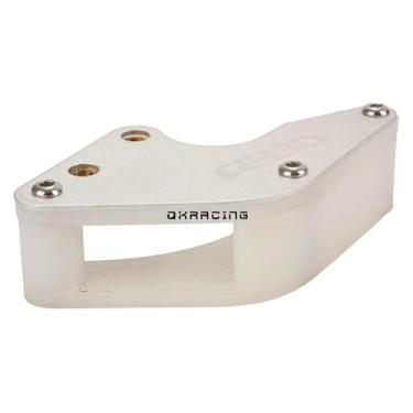 Imagem de BYYINGSUS Guia de proteção de corrente CNC para motocicleta compatível com BSE KAYO SSR TTR XR CRF KLX 50 70 90 110 125 140 150 160 Cc Dirt Pit Bike Scooter (prata)