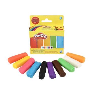 Imagem de Massinha play-doh 10 cores bastão sticks cores sortidas - hasbro f9817