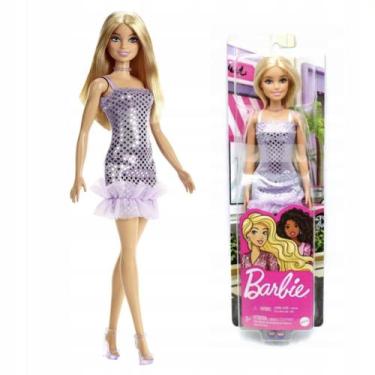 Imagem de Boneca Barbie Cabelo Loiro Estilo Fashionista com Vestido Presente par