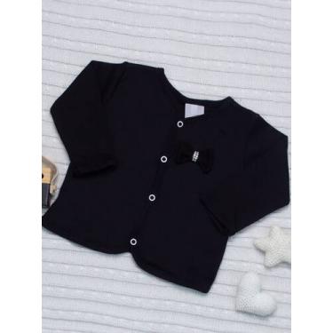 Imagem de Casaquinho Algodão com Laço Delicado Para Bebê Confortável e Fácil de 