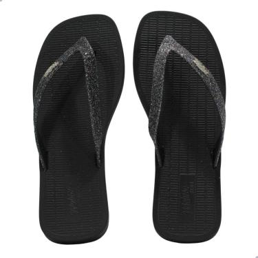 Imagem de Chinelo Melissa Sun Long Beach II Adulto Preto/Prata